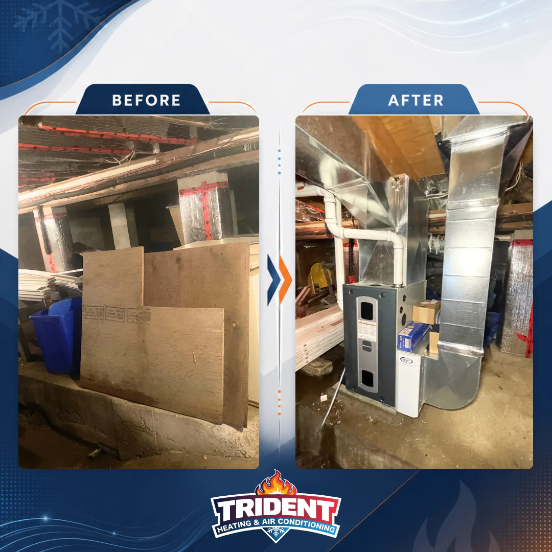 Before and after: Supply Ductwork Replacement in Lakeshore, Waterloo